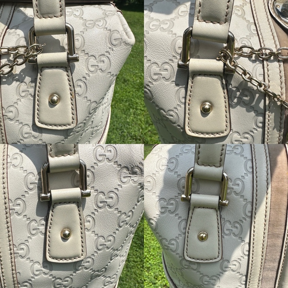 Gucci Leather Treasure Bag White and Beige w/ Key, charm, dusty & COA - Picture 16 of 17